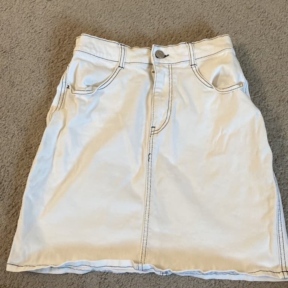 Japanese brand WEGO denim skirt white